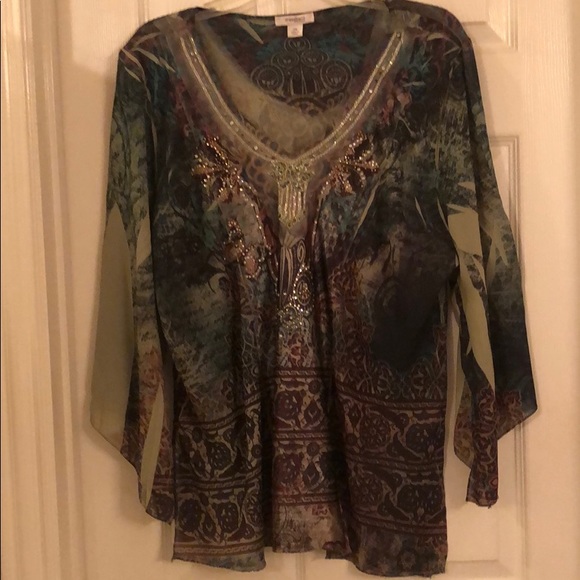 Dress Barn Tops 2x Beaded Blouse Poshmark